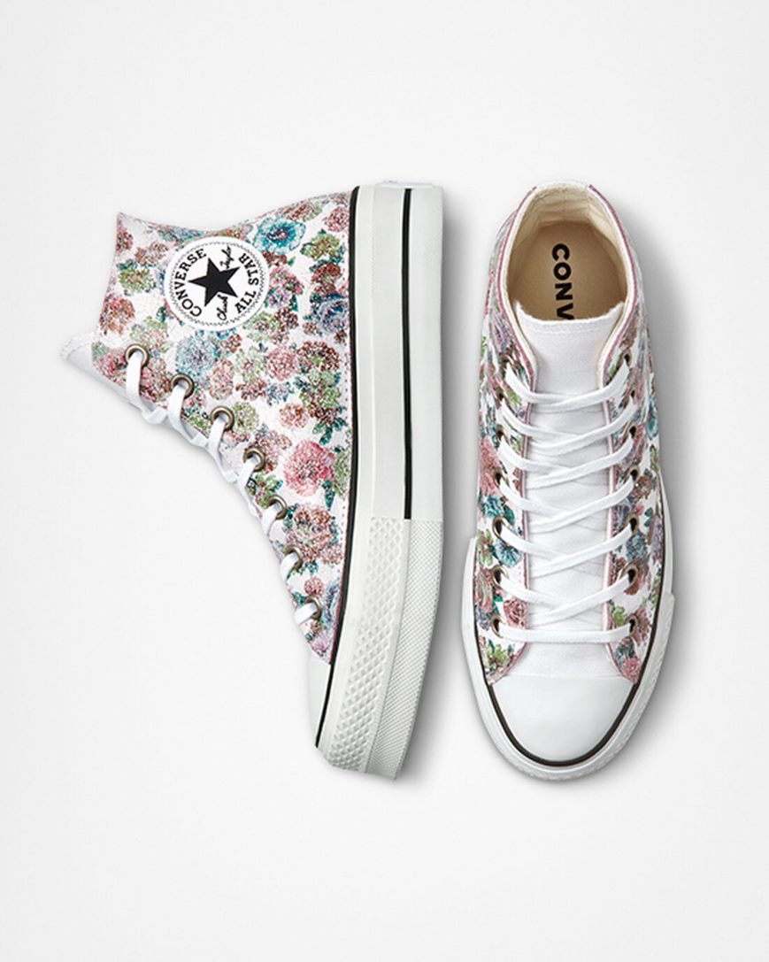 Zapatos Plataforma Converse Chuck Taylor All Star Lift LTD Floral Altas Mujer Flores | PE 2WE780